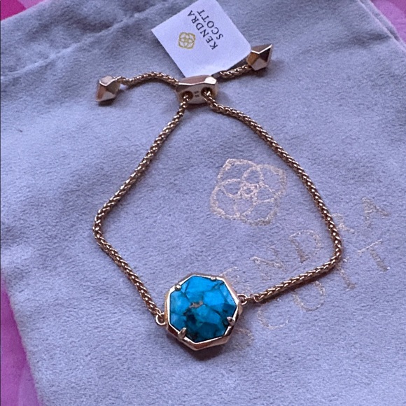 Kendra Scott Jewelry - Kendra Scott Gold Bracelet with Turquoise Stone